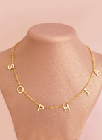 925 Sterling Silver Personalised Initial Name Necklace 50 Force Chain (Halley)