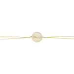 925 Sterling Silver Circle Name Tag Duo Chain Bracelet