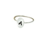 925 Sterling Silver Personalized Initial Ring