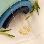 925 Sterling Silver Sunburst Necklace