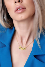 925 Sterling Silver Initial Necklace With Birthstone