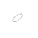 925 Sterling Silver Üstü Düz Bar Ring