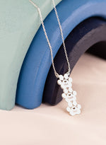 925 Sterling Silver Vertical Three Paw Necklace