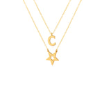 925 Sterling Silver Star With Initial Necklace