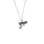 925 Sterling Silver Bold Force Chain Pistol Necklace
