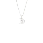 925 Sterling Silver Double Initial Necklace (Zi̇nci̇ri̇ Cs40005)