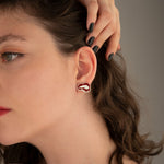 925 Sterling Silver Enamel Lips Earrings