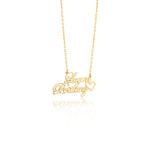 925 Sterling Silver Two Name With Heart Necklace