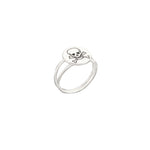 925 Sterling Silver Disc Skull Ring