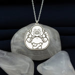 925 Sterling Silver Laughing Buddha Pendant