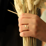 925 Sterling Silver Initial Heart Open Ring
