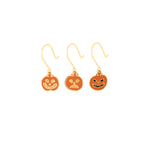 925 Sterling Silver Enamel Pumpkin Earrings,