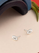 925 Sterling Silver Tiny Eye Stud Earrings
