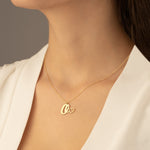925 Sterling Silver Initial Necklace With Heart