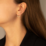 925 Sterling Silver Hexagon Ear Jacket Earrings