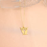 925 Sterling Silver Owl Necklace 505