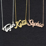 925 Sterling Silver Personalized Calligraphy Name Necklace