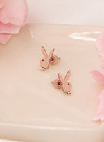 925 Sterling Silver Enamel Playboy Bunny Studs