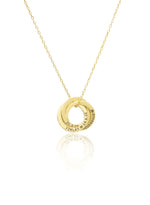 925 Sterling Silver Personalized Circles Necklace 3 Hoop