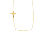 925 Sterling Silver Personalized Sideways Cross Name Necklace