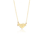 925 Sterling Silver Bat And Name Necklace