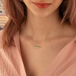 925 Sterling Silver Enamel Branch Necklace