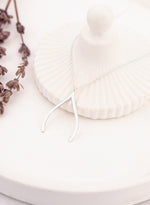 925 Sterling Silver Wishbone Ring Holder Necklace