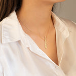 925 Sterling Silver Baseball Bat Name Necklace