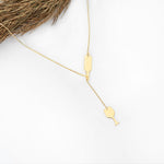 925 Sterling Silver Wine And Glass & Y Necklace