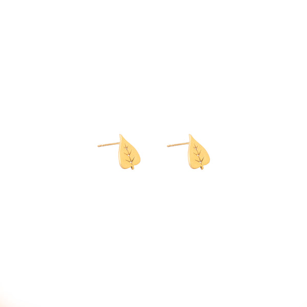 925 Sterling Silver Leaf Studs