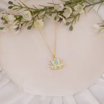 925 Sterling Silver Enamel Hand-Painted Lotus