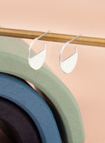 925 Sterling Silver Modern Half Empty Earrings