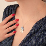 925 Sterling Silver Snow Globe Christmas Necklace