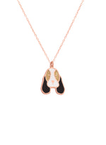 925 Sterling Silver Enamel Dog Necklace 733