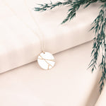 925 Sterling Silver Cracked Kintsugi Necklace