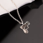 925 Sterling Silver Bold Force Chain Pistol Necklace