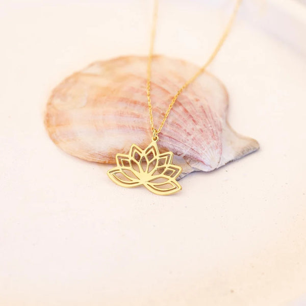 925 Sterling Silver Lotus Necklace