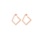 925 Sterling Silver Square Hoop Earrings 309