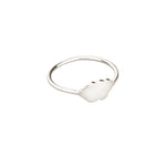 925 Sterling Silver 14K Solid Gold Cloud Ring