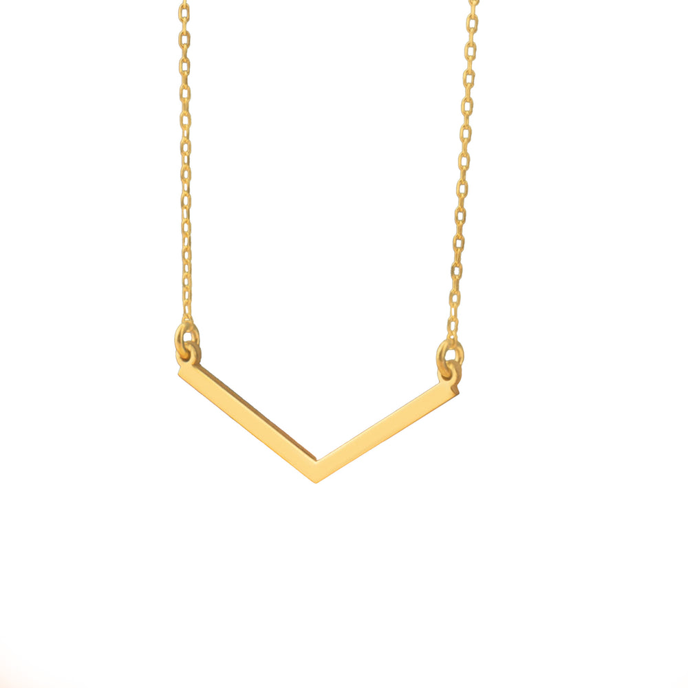 925 Sterling Silver Thin Chevron Necklace