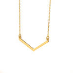 925 Sterling Silver Thin Chevron Necklace