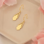 925 Sterling Silver Double Triangle Drop Earrings