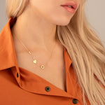 925 Sterling Silver Sideways Initials Necklace