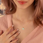 925 Sterling Silver Whale Tail Necklace
