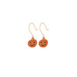 925 Sterling Silver Enamel Pumpkin Earrings,