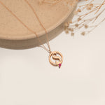 925 Sterling Silver Initial And Birthstone Necklaces