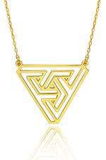 925 Sterling Silver Penrose Triangle Necklace