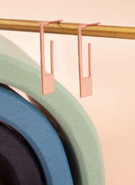 925 Sterling Silver Modern Rectangle Bar Earrings