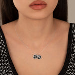925 Sterling Silver Double Dice Necklace