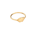 925 Sterling Silver 14K Solid Gold Cloud Ring